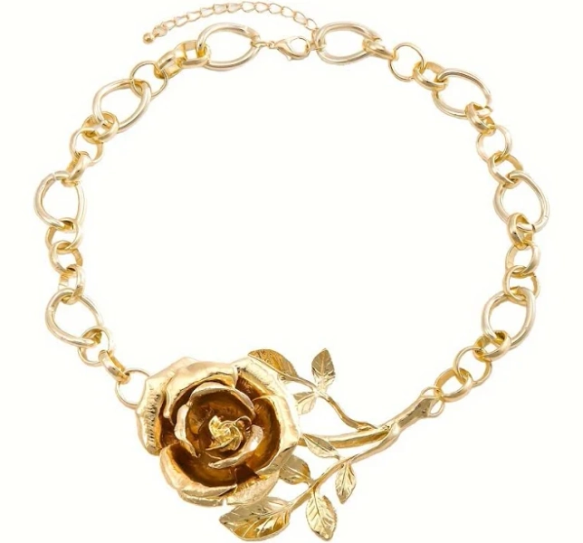 Elegant Geometric Rose Gold Necklace