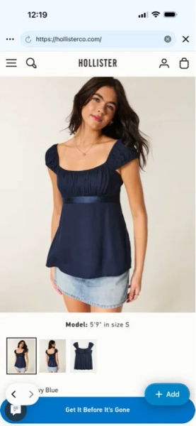 Easy Satin Tie Babydoll Top