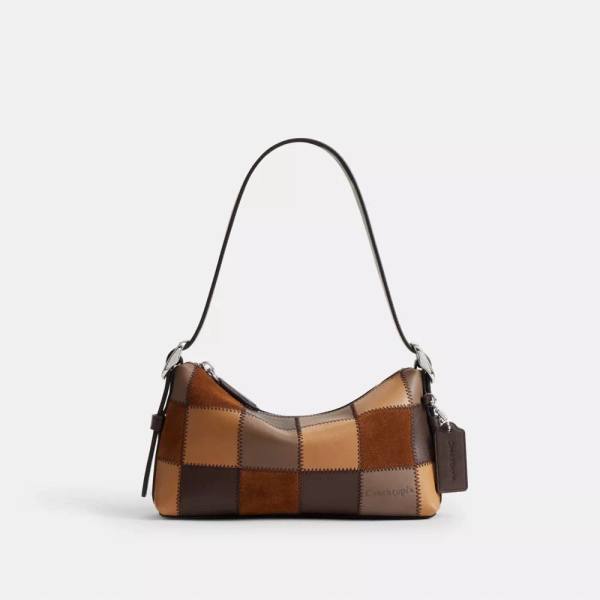 Small Slouchy Shoulder Bag In Upcrafted Patchwork