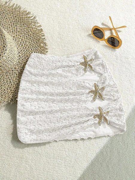 Soleia Braguitas con decoración de estrella de mar para bikini de mujer, traje de baño para playa de verano