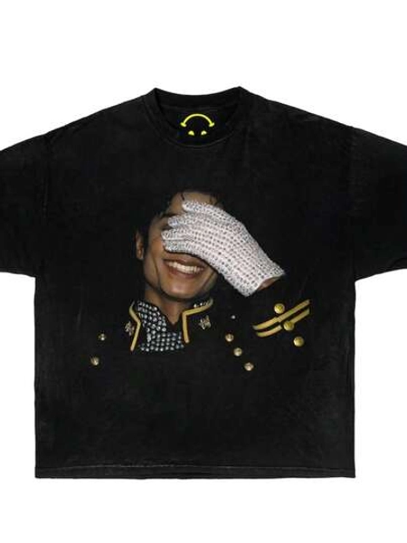 MJ Glove Cover Streetwear Boxy Tee Shirt, Y2K Shirts, Opium Shirt, Music Artist Shirts, Graphic Shir