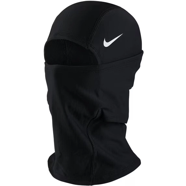 Nike Pro Hyperwarm Hood, One Size Fits Most, Adult (Black/White)