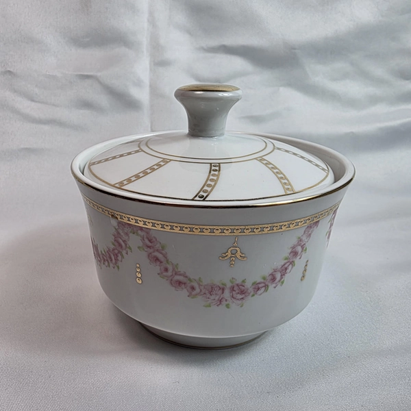Royal Butler Paul Burrell Princess Diana Collection Sugar Bowl Pink Rose Swags