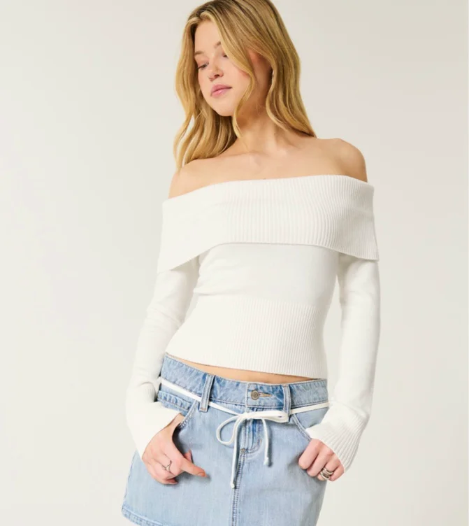 Off-the-Shoulder Sweater