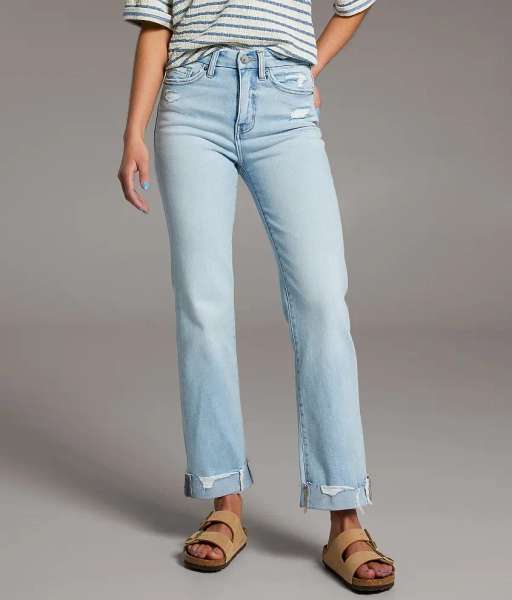 22 Fellwock Billie Cropped Straight Cuffed Jean
