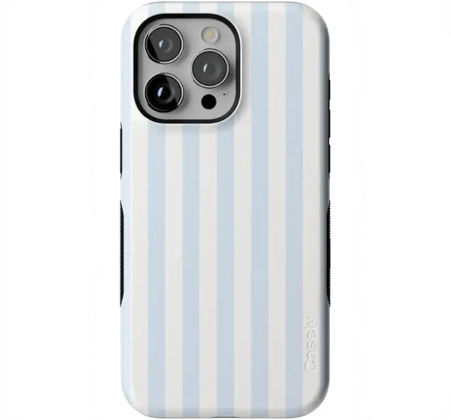 Casely iPhone Compatible with MagSafe Blue Stripes