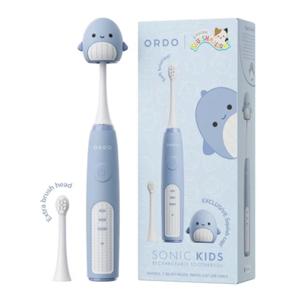ORDO Sonic Kids Rechargeable Toothbrush - Squishmallows Samir - Blue