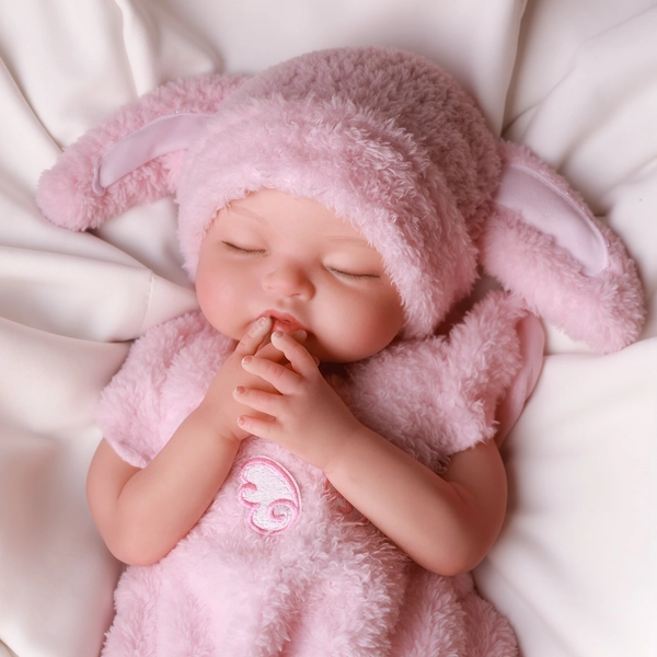 Babeside Nancy 12"/16" Realistic Silicone Sleeping Baby Little Infant Girl Retaining Pacifier