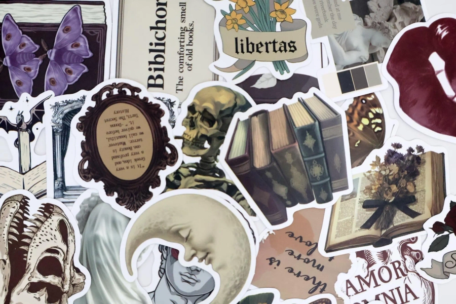 112pcs Vintage Collage Stickers Pack | Retro Aesthetic Art Doodle Stickers | Scrapbook Journal Vinyl Stickers for Laptop Water Bottle