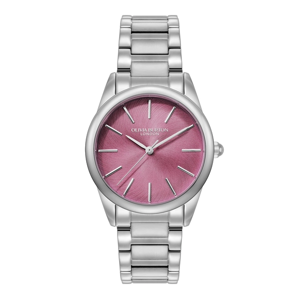 34mm Glowful Pink Crush & Silver Bracelet Watch