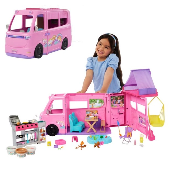 Buy Barbie Dream Camper Playset with Roof Tent & Swing | Doll accessories | Argos