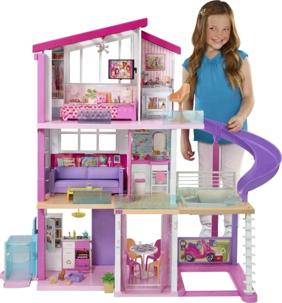 2026 Barbie DreamHouse Dollhouse with elevator, pool, lighting and over 70 accessories – 3-story playset
