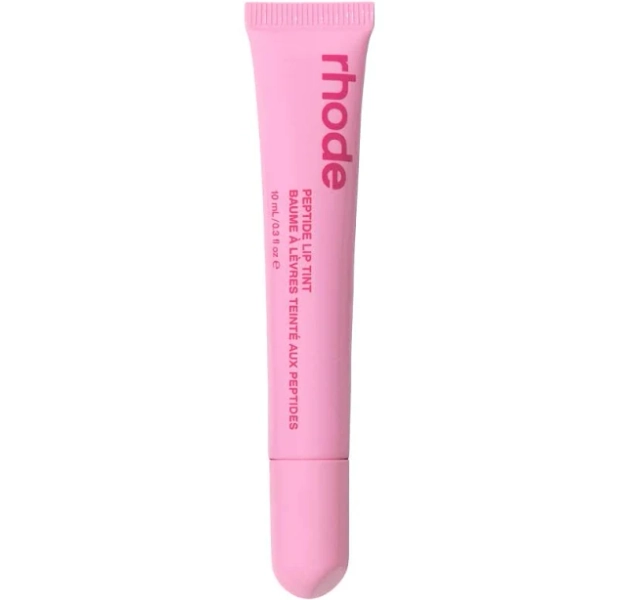 Rhode Peptide Lip Tint Nourishing Glaze - Jelly Bean - Shimmery Sheer Baby Pink