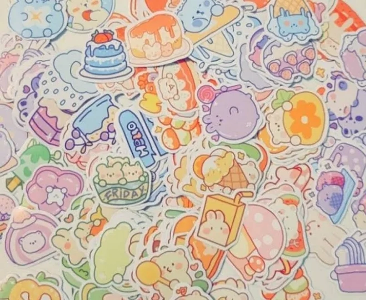 Kawaii Sticker Japanese & Korean Style Random Pack, Water Bottles Stickers Variety Pack, Laptop