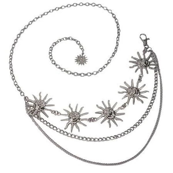 Women's Cool Sun Moon Metal Belt