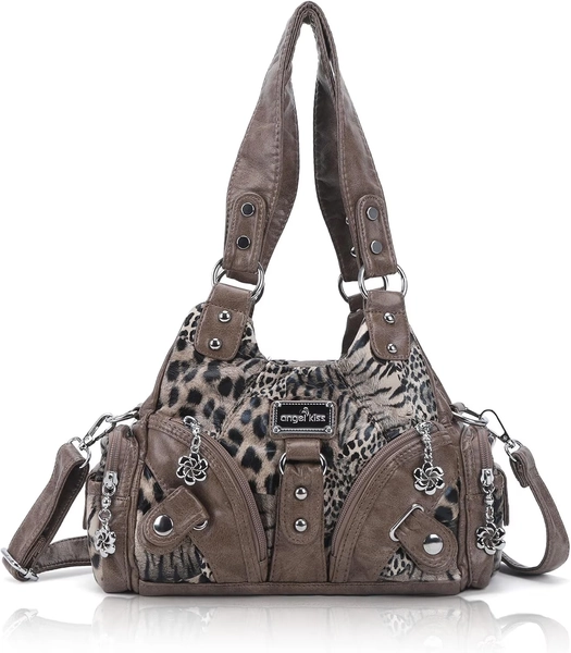 Angel Kiss Purses for Women Small Hobo Shoulder Bags Vagen Leather Multi-Pocket Tote Bag with Zipper - Walmart.com