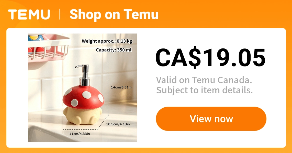cute mushroom shaped hand dispenser bottle cartoon red - Temu Canada