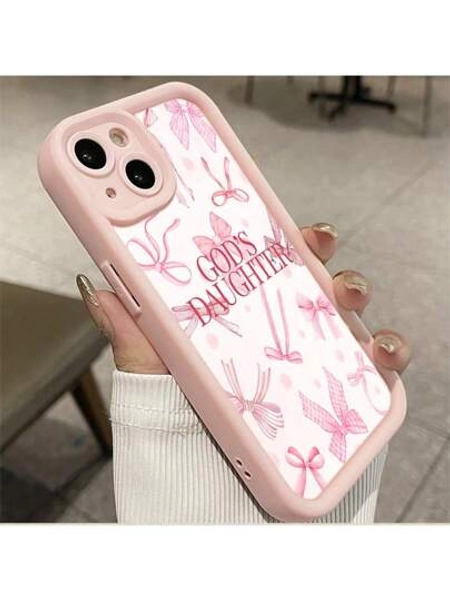 Gods Daughter Pink Bows Pretty Design  Black Phone Case For IPhone X/XS/11/12/13/14/15/16 Pro - Sleek & Durable Cover For Cool Guys & Girls, Anti-Scratch With Full Camera Protection - Perfect Unisex Gift, Stylish & Durable - Ideal Gift For Boyfriend/Girlfriend