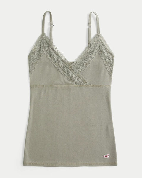 Wrap Lace Trim Layering Cami