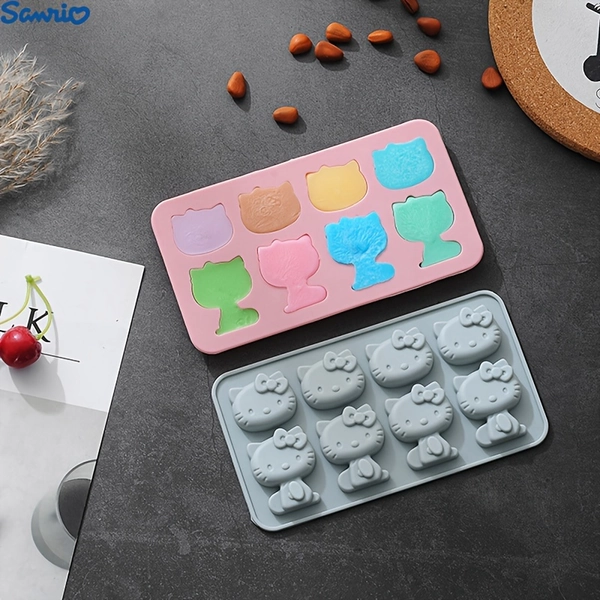 [Cute KT Face Design] Sanrio KT 1pc Silicone Mold for Baking | Cute Chocolate & Candy Molds, Non-Toxic for DIY Sweets, Soap, Wax | KT Face Design, Compatible with Chocolate, Soap, Making Kits (& Bakers)