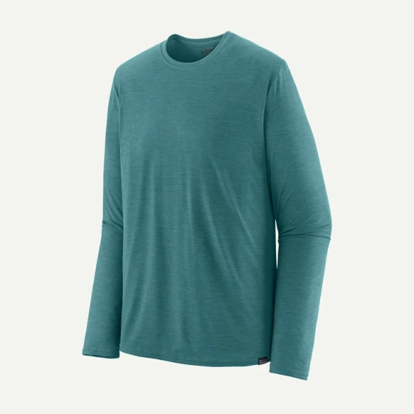 M's Long-Sleeved Capilene® Cool Daily Shirt - Wetland Blue - Light Wetland Blue X-Dye