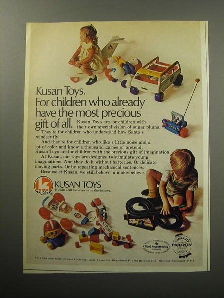 1973 Kusan Toys Ad - Kusan Toys. For children who already have the most