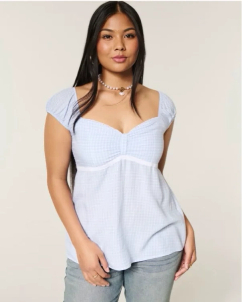 Cinch Bust Babydoll Top