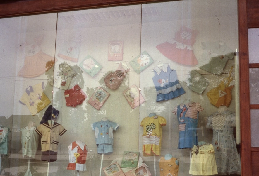 Vtg 35mm Slide Canton Guangzhou Dept Store Window Children's Clothes