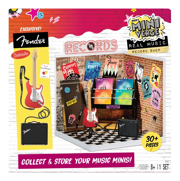 MGA's Miniverse Real Music Record Shop Deluxe Display Set, Licensed Fender Guitar & Accessories, Mini Record Store Furniture, Customizable Music Shop Scene, Mini Collectibles, Ages 8+ - Walmart.com