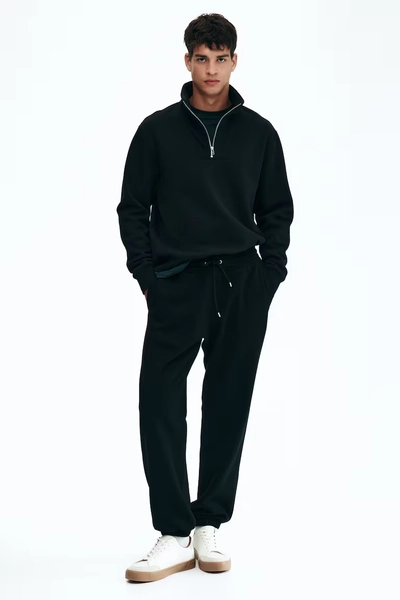 Relaxed Fit Sweatpants - Black