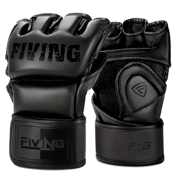 FIVING half finger boxing gloves PU boxing gloves for men and women.