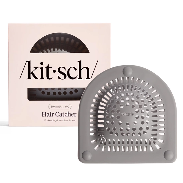 Kitsch Hair Catcher Gray Silicone Drain Cover for Bath & Shower - Walmart.com