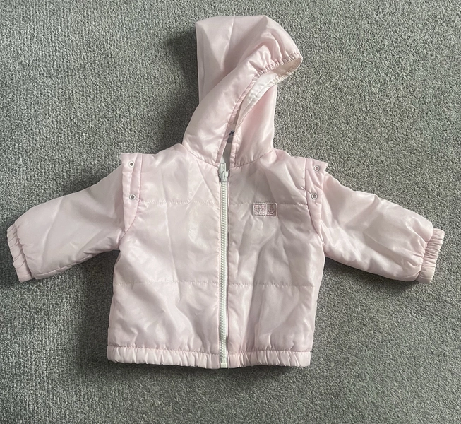 Vintage 1980’s Mothercare Pink Nylon Baby Jacket- Size 6-9 Months (70cm)