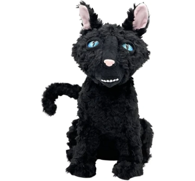34cm/13.38in Black Cat Plush Toy, Cute Cat Plushie, Stuffed Animal Anime Doll, Desk Ornament, Decorative Toy, Perfect Toy, Gift for Her, Girl's Gift