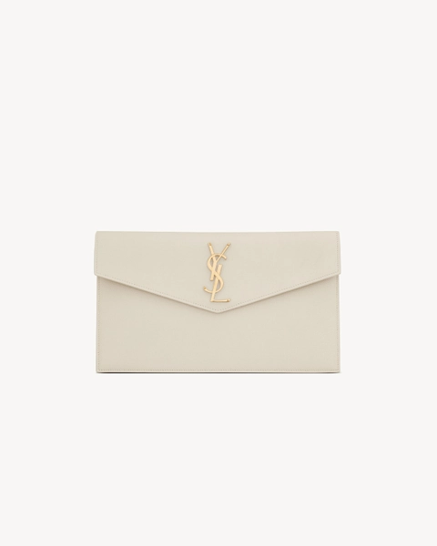 Pochette UPTOWN in pelle goffrata grain de poudre