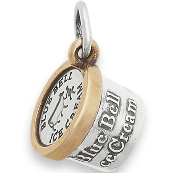 Sterling Silver Blue Bell Ice Cream Novelty Charm