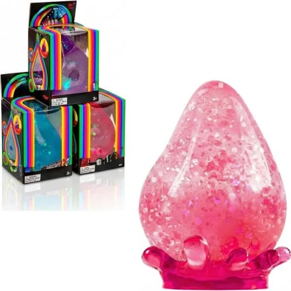 Dream Drop Squishy Fidget Toys Malt Sugar Filled Slow Rising Sensory Stress Balls for Adults Heavy Duty Glitter Droplet Squeeze Toys for Anxiety