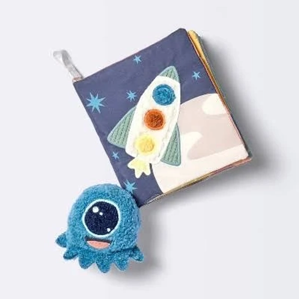Cloud Island Interactive Soft Book and Plush Toy, Assorted
