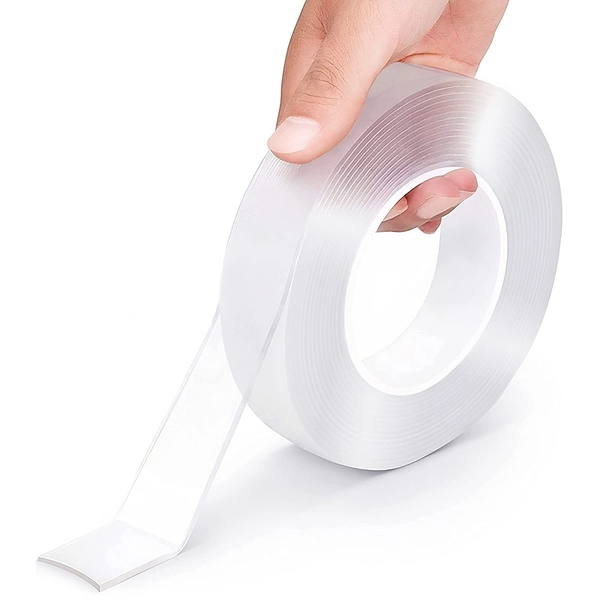 Double Sided Tape Heavy Dut, Multipurpose Removable Mounting Tape Adhesive Grip,Reusable Strong Sticky Wall Tape Strips Transparent Tape Poster Carpet