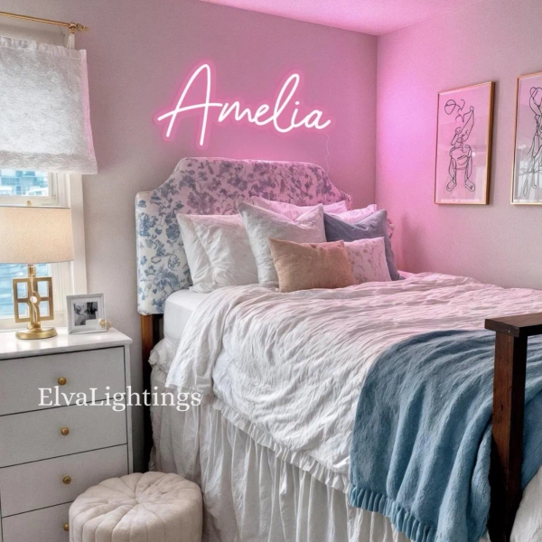 Warm White Neon Custom Name Light