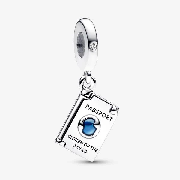 Pandora Women's Sterling Silver Openable Passport Dangle Charm