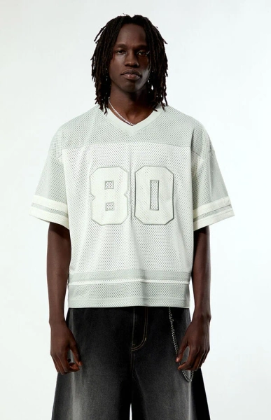 Gray 80 Cropped Football Jersey