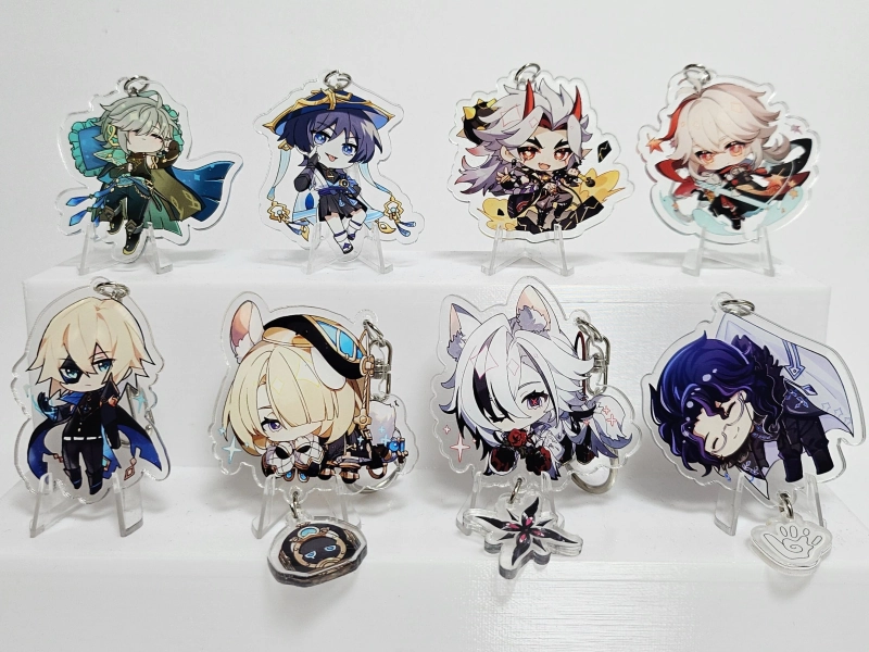 Genshin impact acrylic keychain - Alhaitham, Wanderer, Itto, Kazuha, Dainsleif, Freminet, Arlecchino, Pantalone. Pre order.
