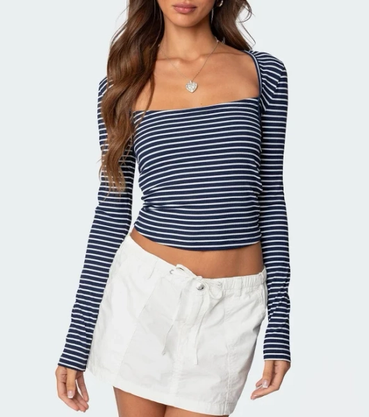 Edikted Women's Alex Striped Top