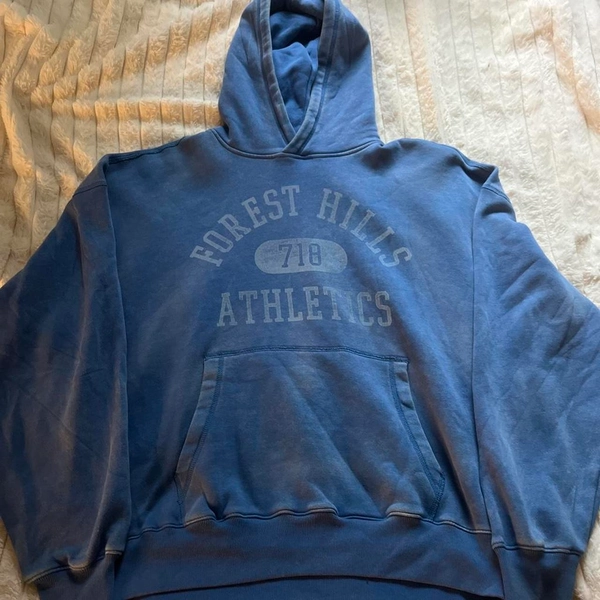 Hollister L bright blue baggy hoodie good quality...