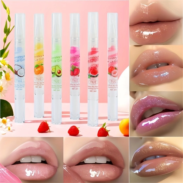 Pearlescent Dual-Color Spiral Nourishing Lip Gloss