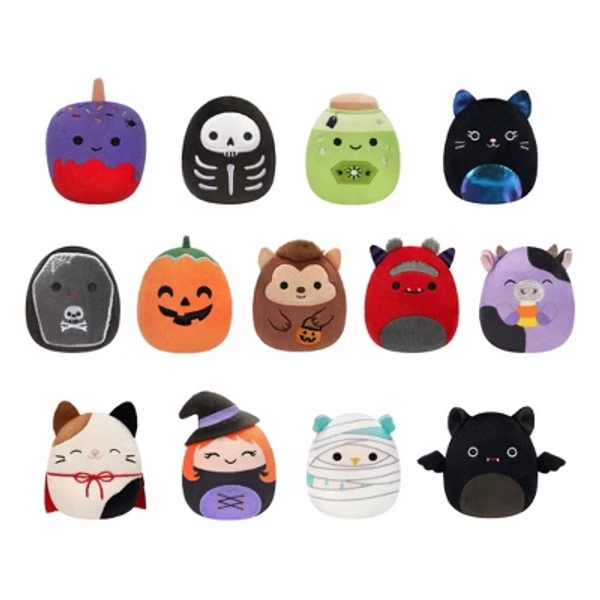 Squishmallows 2.5" Halloween Calendar Plush - 13pk: Stuffed Animals Variety Set, Polyester Material