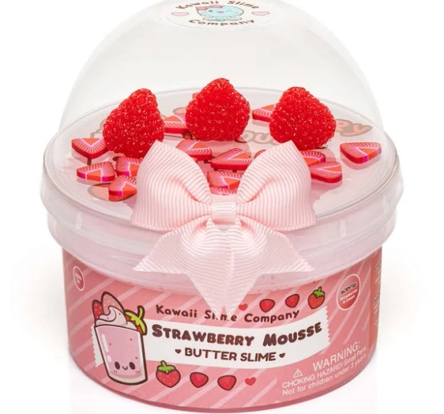 Strawberry Mousse Fluffy Butter Signature Dome Slime