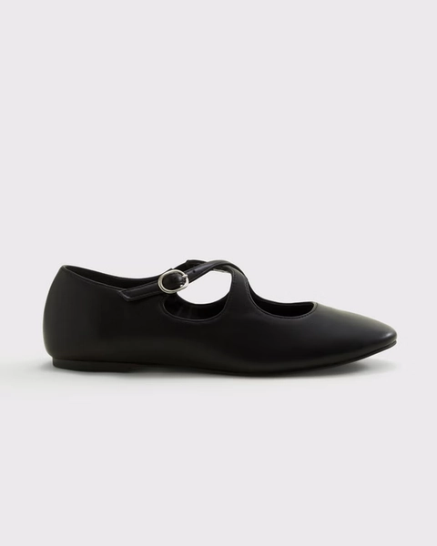 Criss-Cross Vegan Leather Ballet Flat