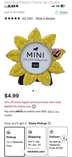 Mini Sunflower Frame by Studio Décor®